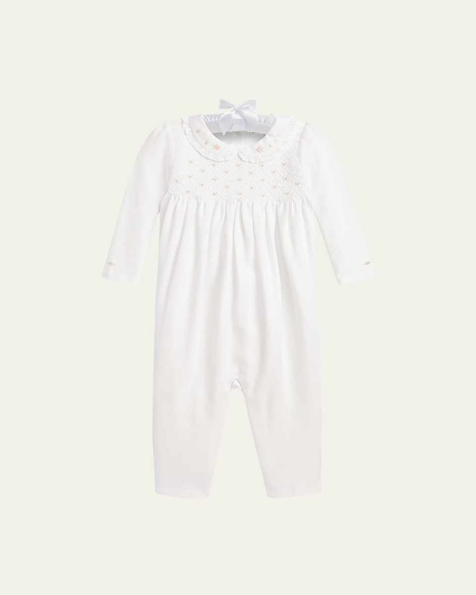 Girl's Embroidered Coverall, Size 3M-